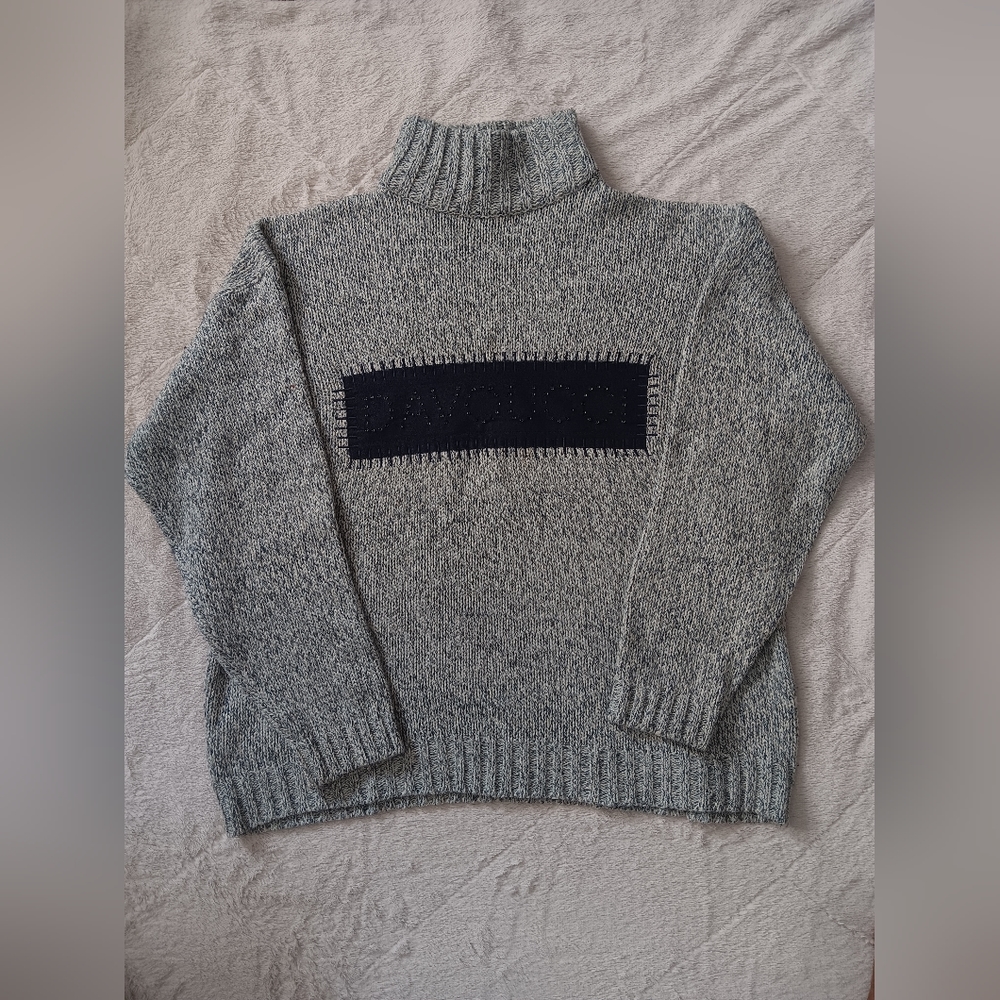 EUC Men's Davoucci Navy/White Turtleneck Sweater Sz XXXL
